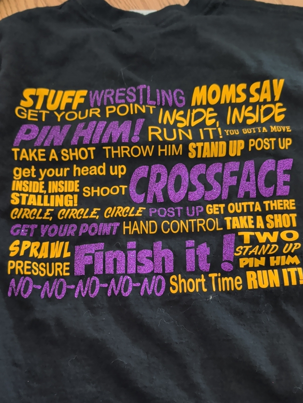 Purple & Gold Wrestling Mom Shirt